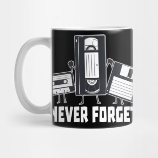 Never Forget Funny Men Audio Cassette Adult Humor Vintage Mug